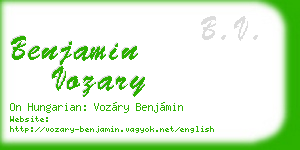 benjamin vozary business card